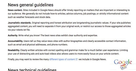 Google News Guidelines