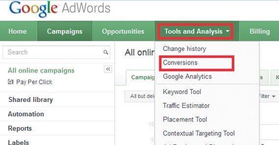 Conversion Tracking on Adwords