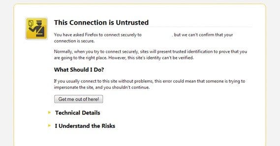 Connection Untrusted Expired SSL Certificate