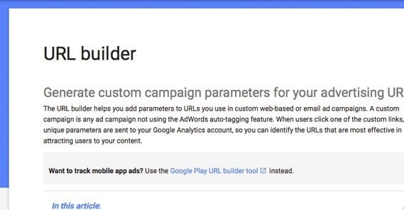 Google URL Builder