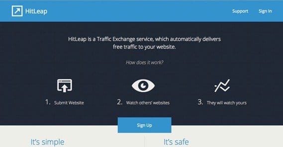 Traffic Exchange Website Example