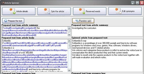 Article Spinner Software