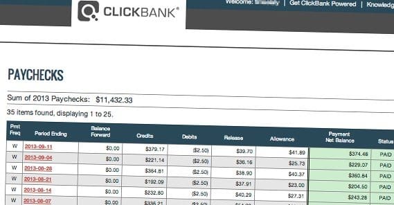 Clickbank Paychecks