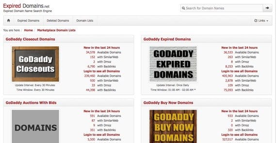 Expiring Domains List