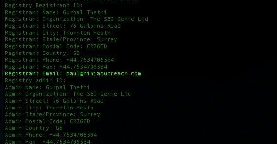 Example Whois Email