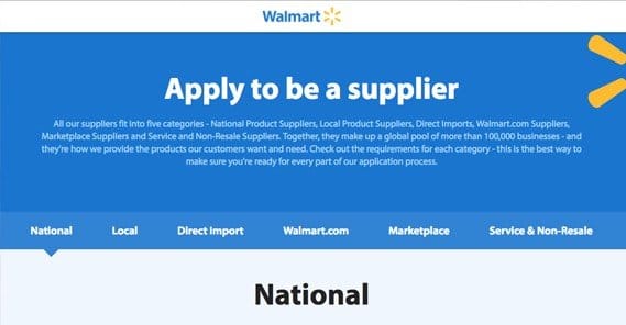 Walmart Supplier Application