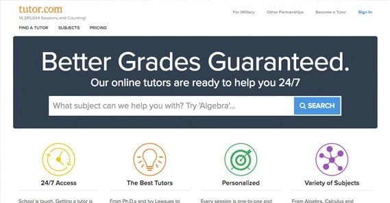 Tutor.com Website