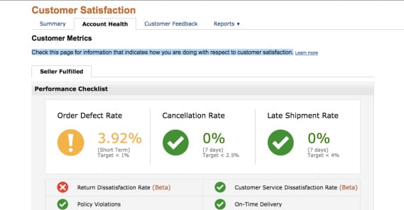 Satisfaction Rate Amazon