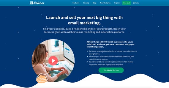 Aweber Homepage