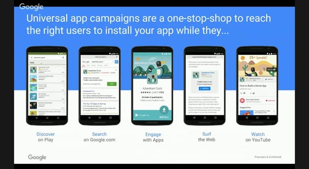 Universal App Campaign Features