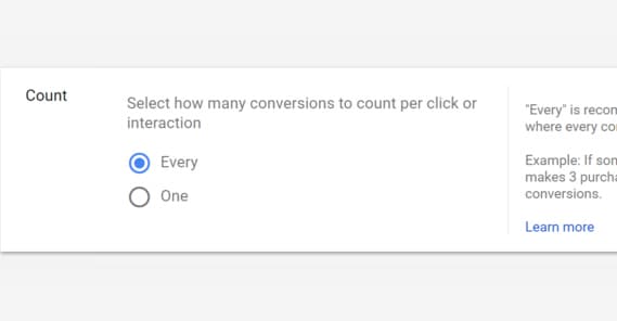 Count Every Conversion or One