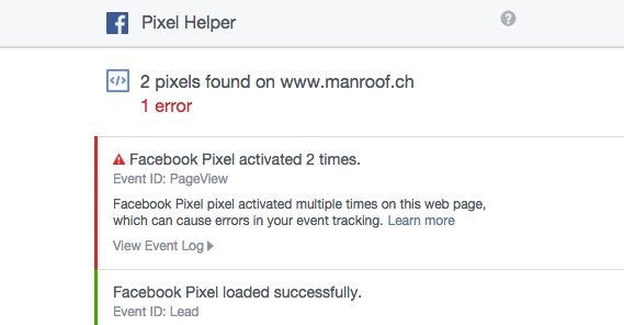 Facebook Pixel Loaded Twice